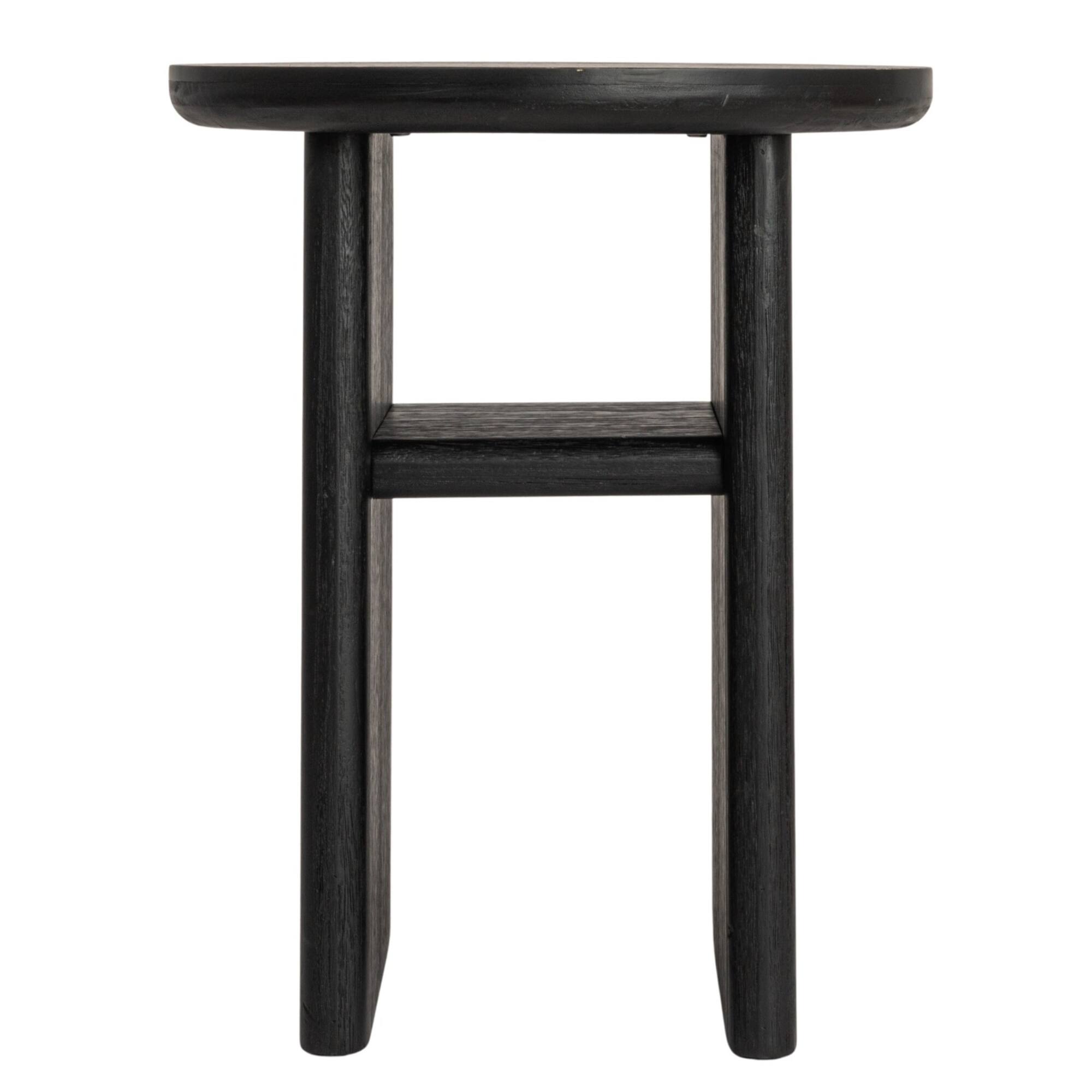 Hello Honey® Black Sturdy Fir Wood Side Table